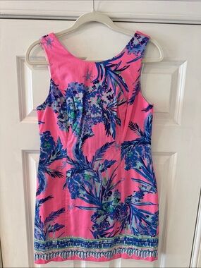 Lilly Pulitzer Pink Tropical Floral Sheath Dress